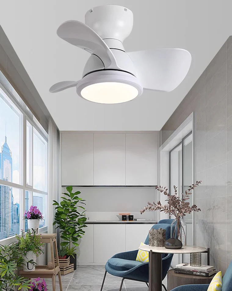 WOMO Small Low Profile Ceiling Fan Lamp-WM5096 - Image 2