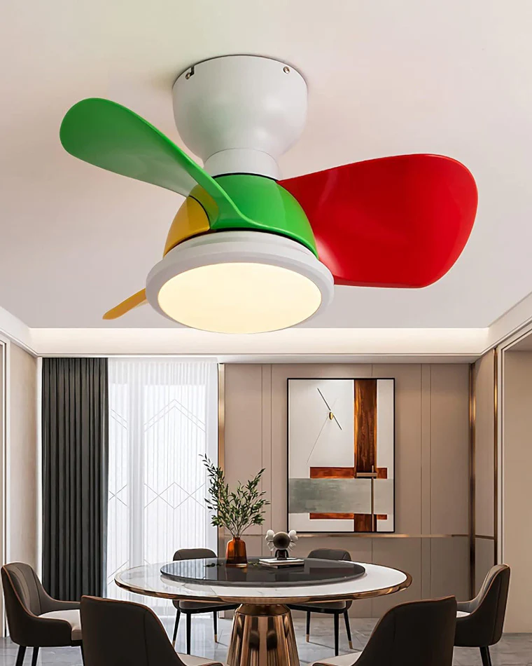 WOMO Small Low Profile Ceiling Fan Lamp-WM5096 - Image 4
