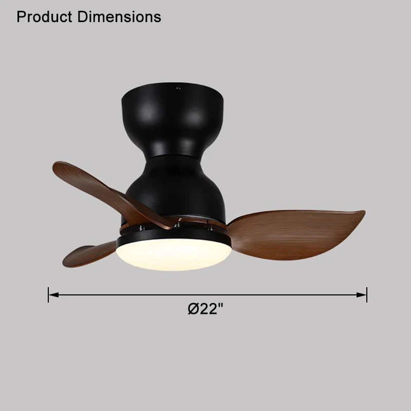 WOMO Small Flush Mount Ceiling Fan Lamp-WM5098 - Image 15