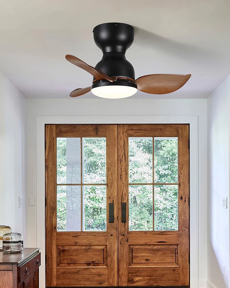 WOMO Small Flush Mount Ceiling Fan Lamp-WM5098 - Image 3