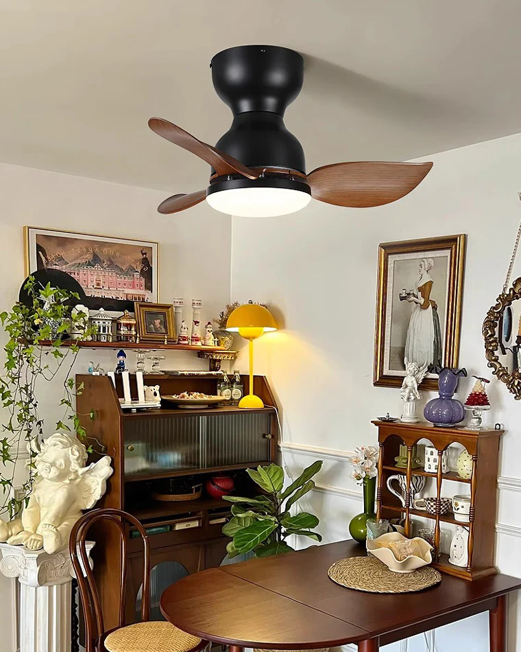 WOMO Small Flush Mount Ceiling Fan Lamp-WM5098 - Image 4