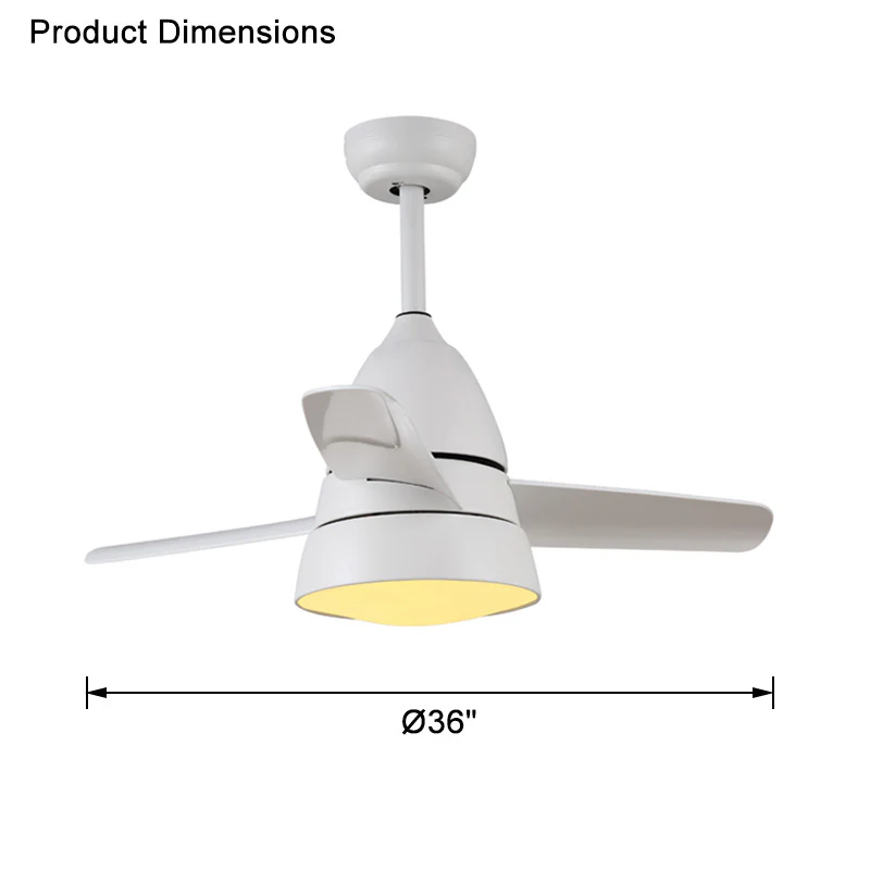 WOMO 3 Blade Tapered Ceiling Fan Lamp-WM5099 - Image 23