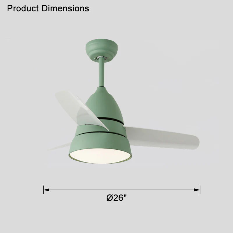 WOMO 3 Blade Tapered Ceiling Fan Lamp-WM5099 - Image 29