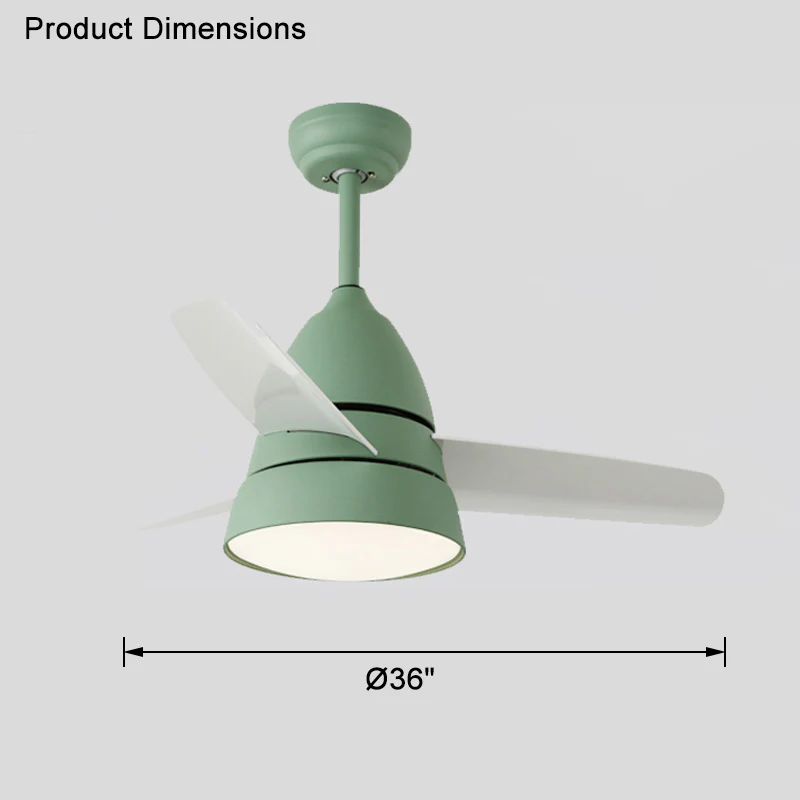 WOMO 3 Blade Tapered Ceiling Fan Lamp-WM5099 - Image 31