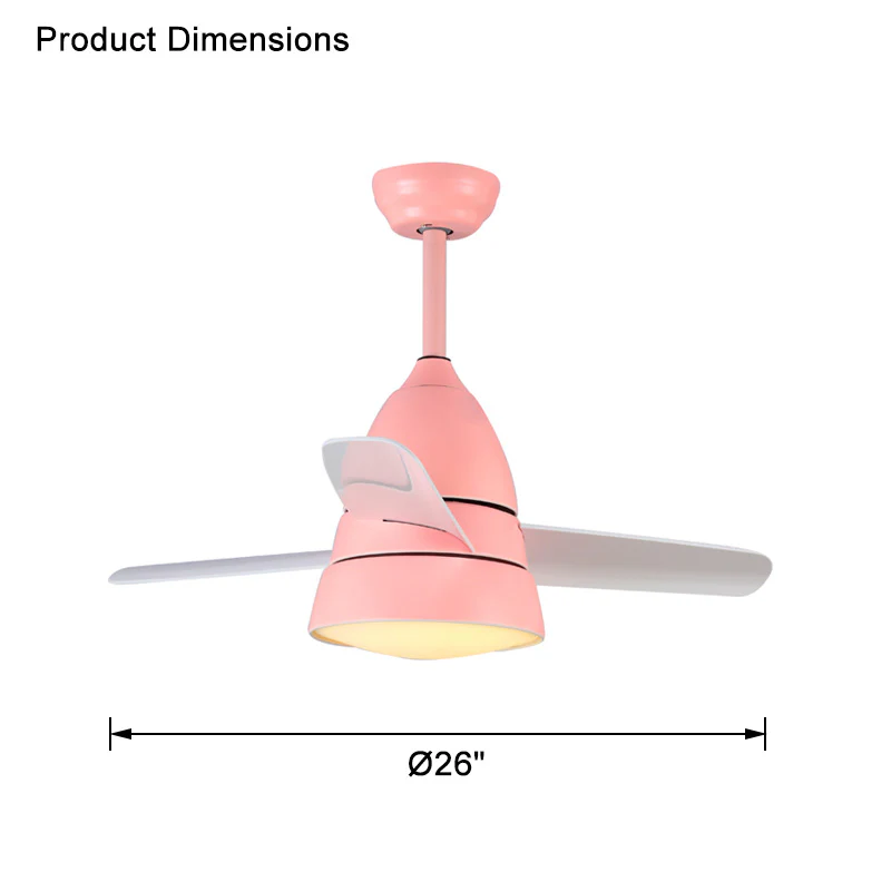 WOMO 3 Blade Tapered Ceiling Fan Lamp-WM5099 - Image 33