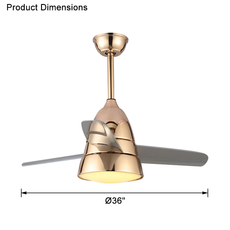 WOMO 3 Blade Tapered Ceiling Fan Lamp-WM5099 - Image 39