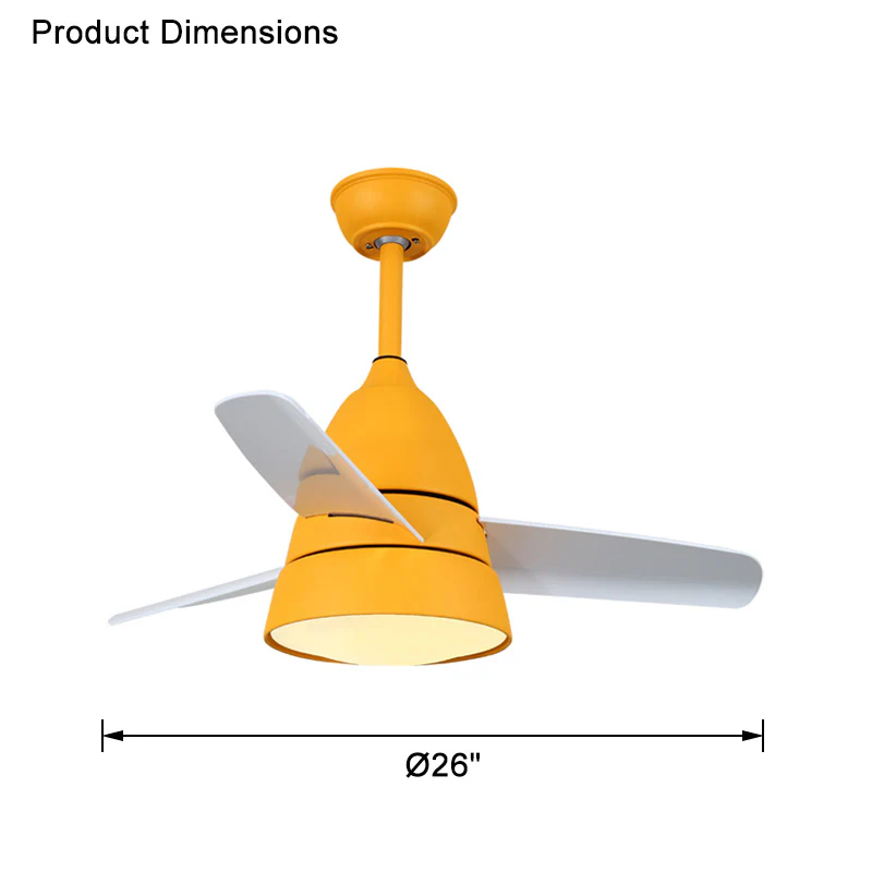 WOMO 3 Blade Tapered Ceiling Fan Lamp-WM5099 - Image 41