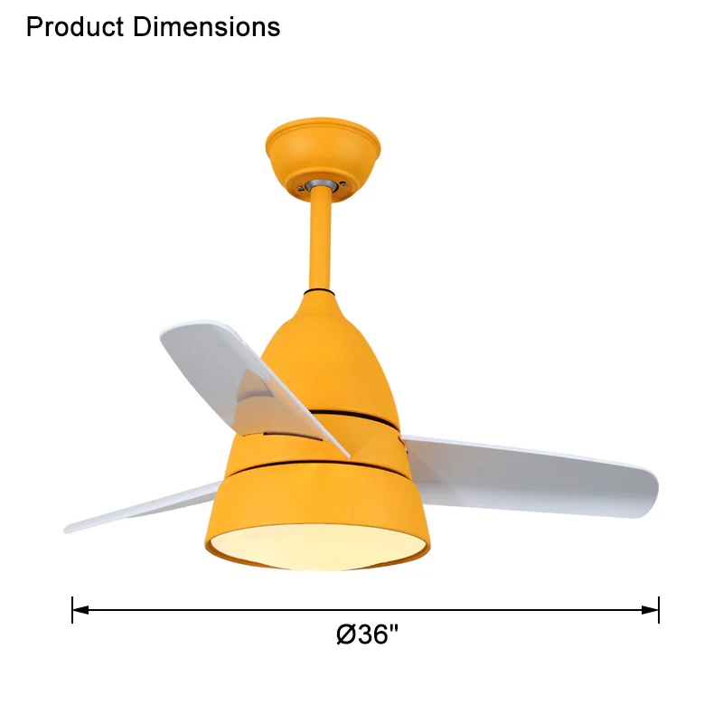 WOMO 3 Blade Tapered Ceiling Fan Lamp-WM5099 - Image 43