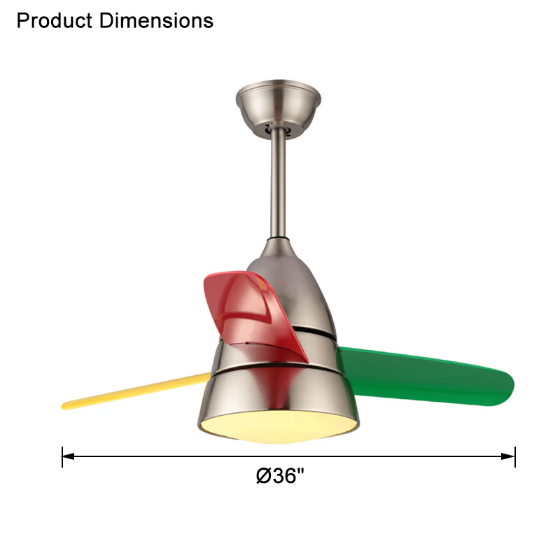 WOMO 3 Blade Tapered Ceiling Fan Lamp-WM5099 - Image 47