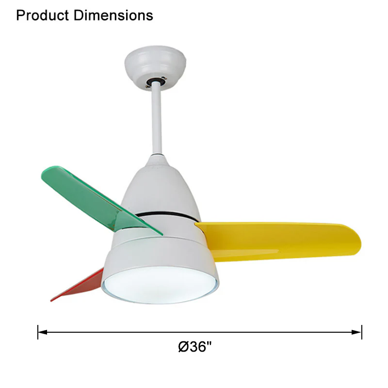 WOMO 3 Blade Tapered Ceiling Fan Lamp-WM5099 - Image 63