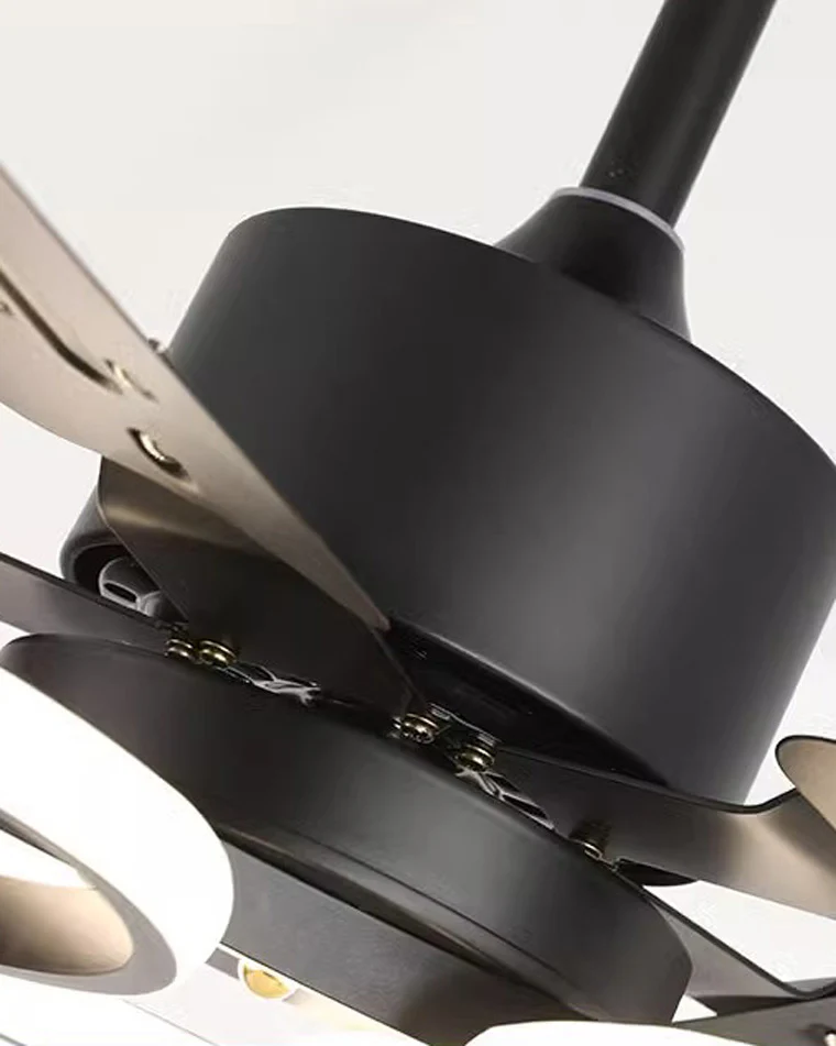 WOMO Unique Black Ceiling Fan Lamp-WM5104 - Image 4