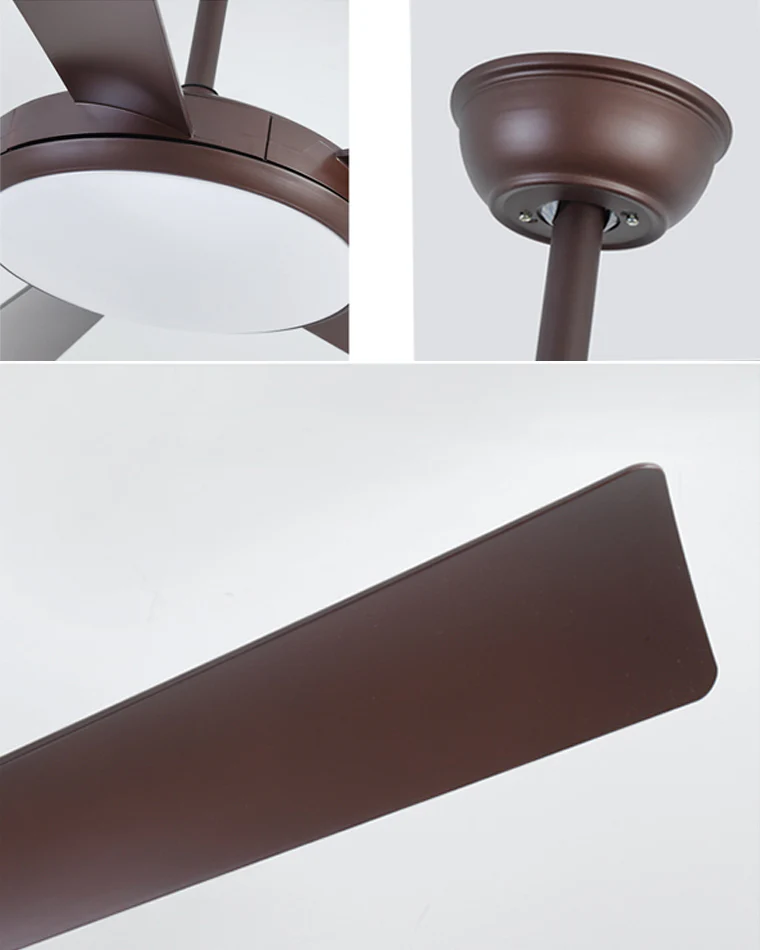 WOMO 5 Blade Mid Century Modern Ceiling Fan Lamp-WM5113 - Image 6