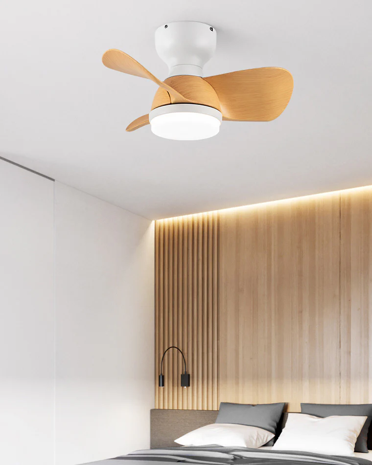 WOMO Small Flush Mount Ceiling Fan Lamp-WM5114 - Image 10