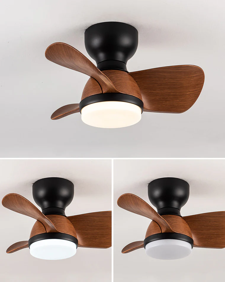 WOMO Small Flush Mount Ceiling Fan Lamp-WM5114 - Image 11