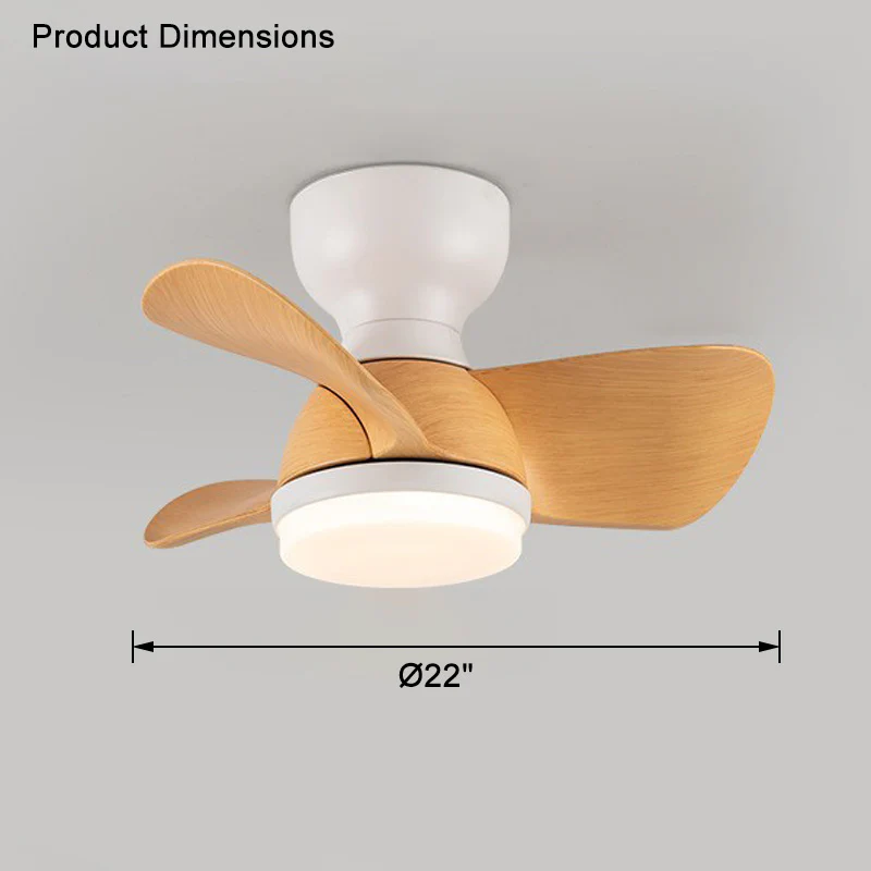 WOMO Small Flush Mount Ceiling Fan Lamp-WM5114 - Image 20