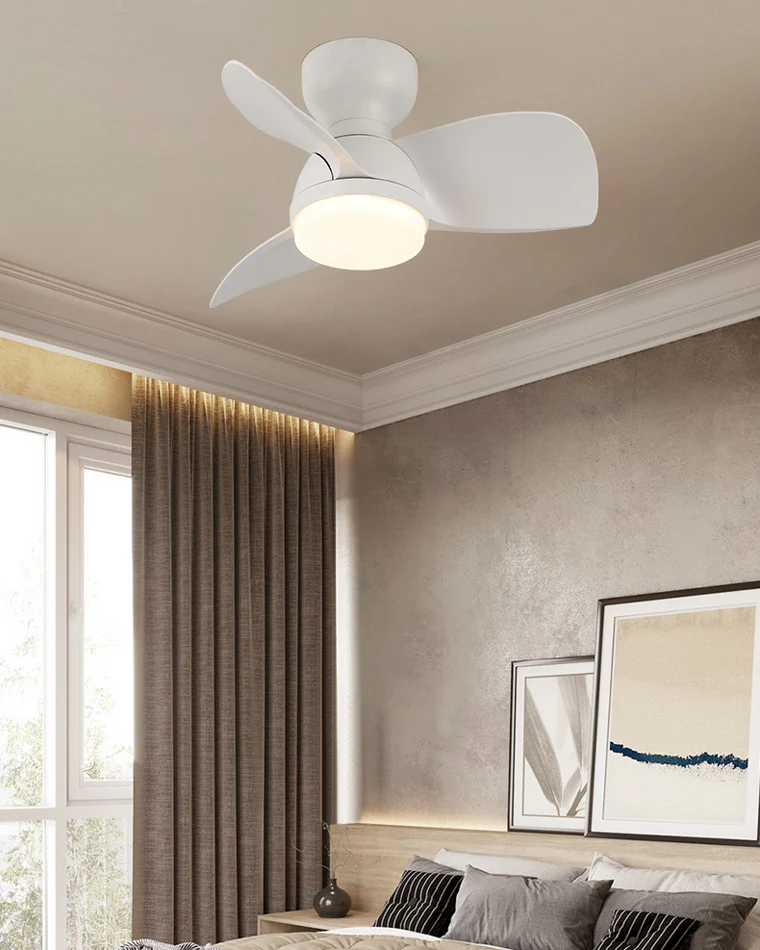 WOMO Small Flush Mount Ceiling Fan Lamp-WM5114 - Image 3