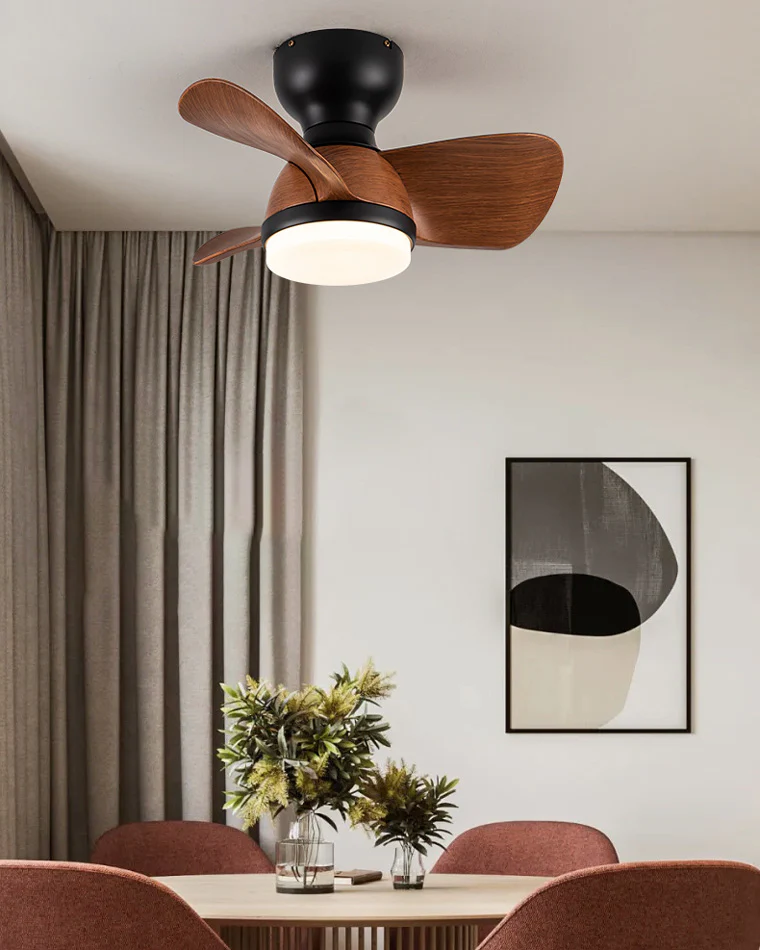 WOMO Small Flush Mount Ceiling Fan Lamp-WM5114 - Image 4