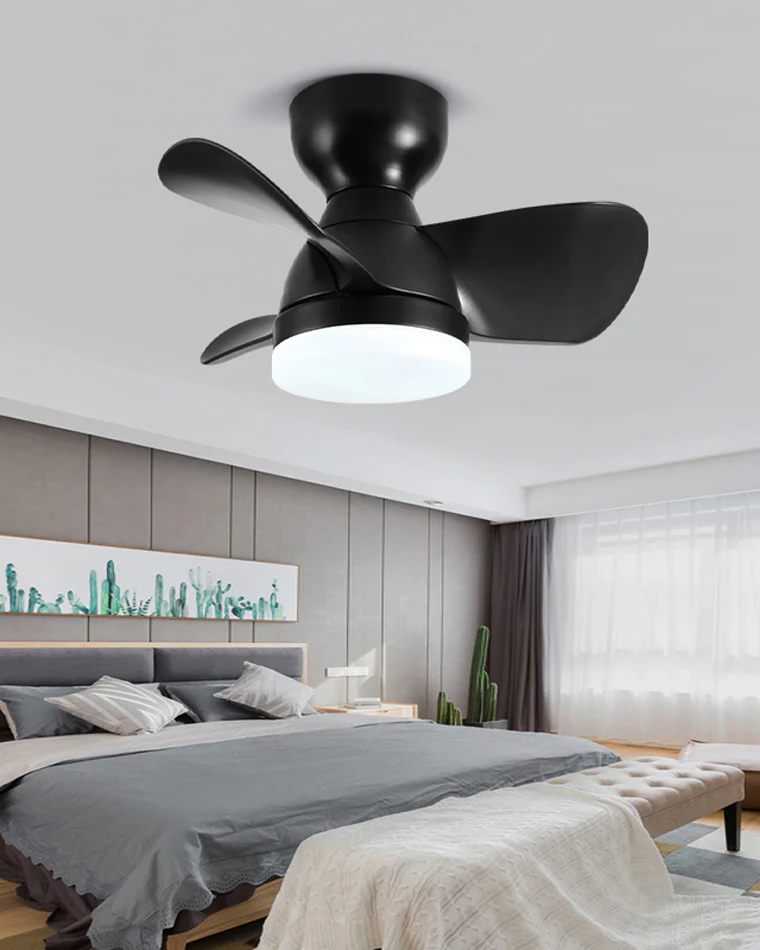 WOMO Small Flush Mount Ceiling Fan Lamp-WM5114 - Image 7