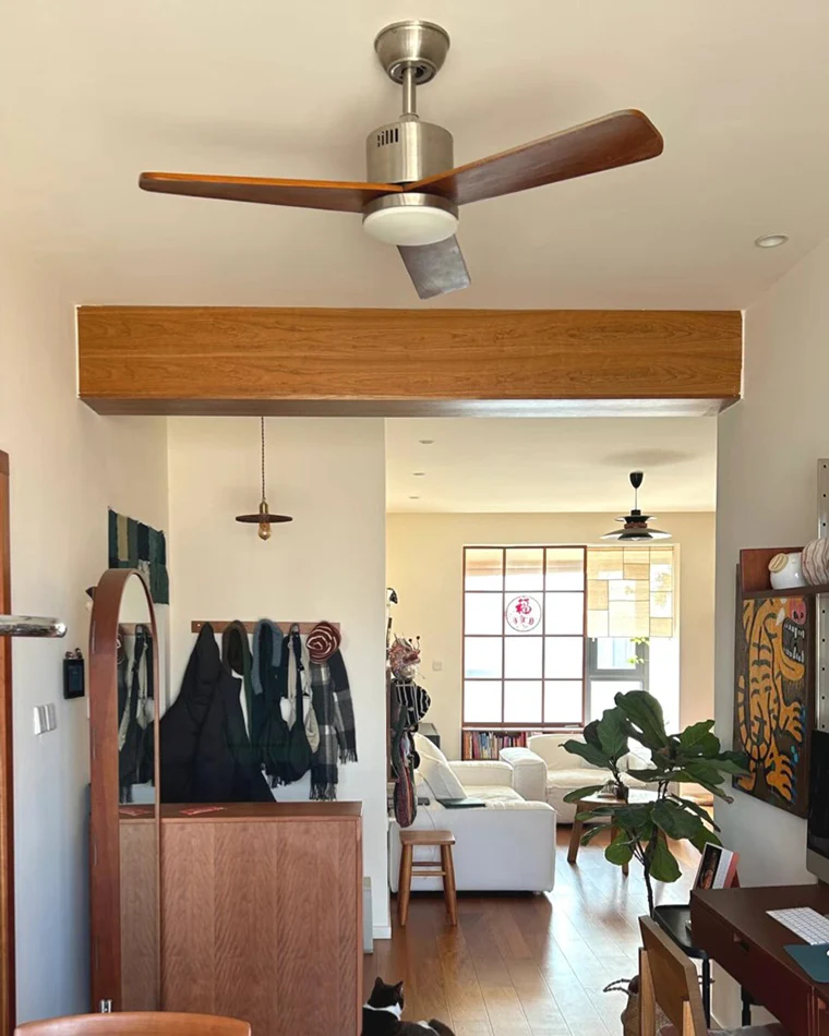 WOMO Mid Century Modern Ceiling Fan Lamp-WM5117 - Image 10