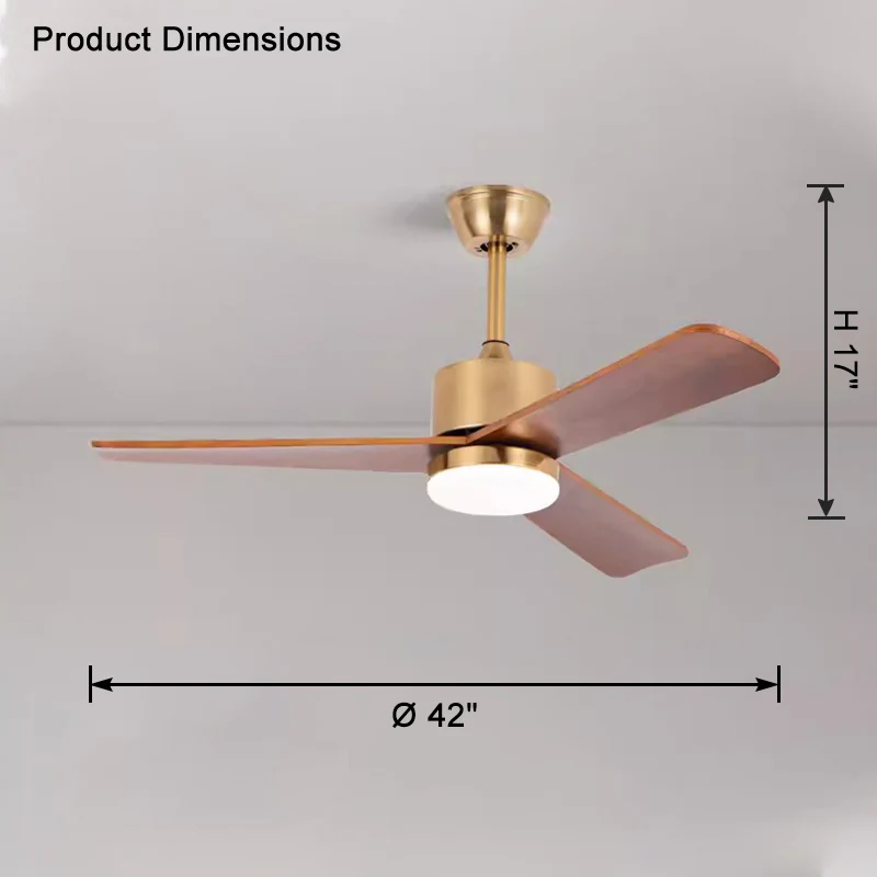 WOMO Mid Century Modern Ceiling Fan Lamp-WM5117 - Image 17
