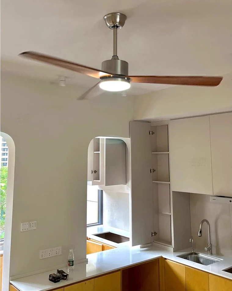 WOMO Mid Century Modern Ceiling Fan Lamp-WM5117 - Image 6