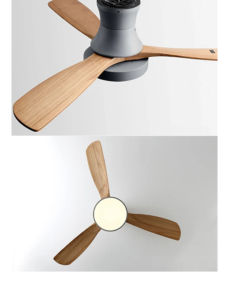 WOMO 3 Wood Blade Hugger Ceiling Fan Lamp-WM5120 - Image 13