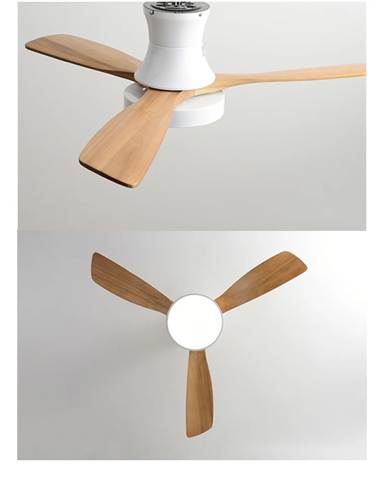 WOMO 3 Wood Blade Hugger Ceiling Fan Lamp-WM5120 - Image 16