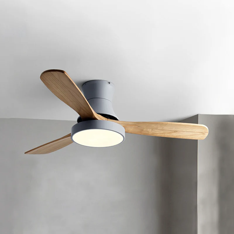 WOMO 3 Wood Blade Hugger Ceiling Fan Lamp-WM5120 - Image 32