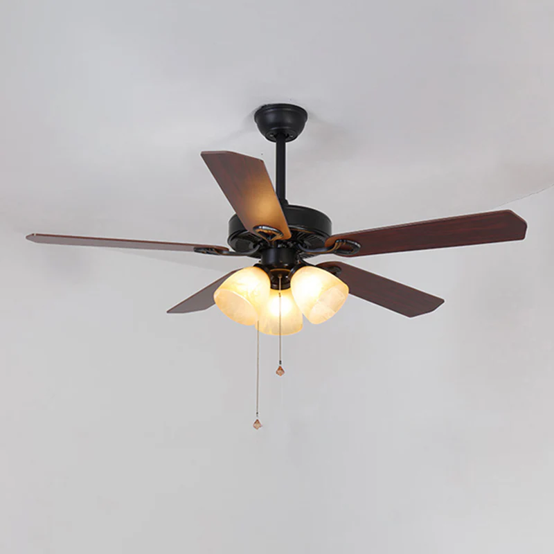 WOMO Vintage Glass Ceiling Fan Chandelier-WM5121 - Image 11