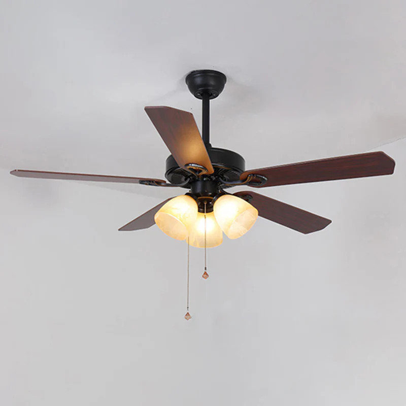 WOMO Vintage Glass Ceiling Fan Chandelier-WM5121 - Image 13