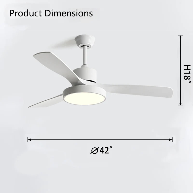 WOMO 3 Blade Modern Ceiling Fan Lamp-WM5123 - Image 16