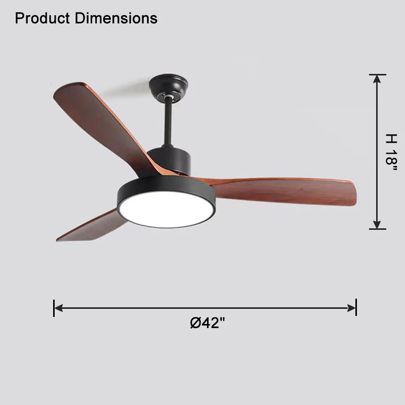 WOMO 3 Blade Modern Ceiling Fan Lamp-WM5123 - Image 22