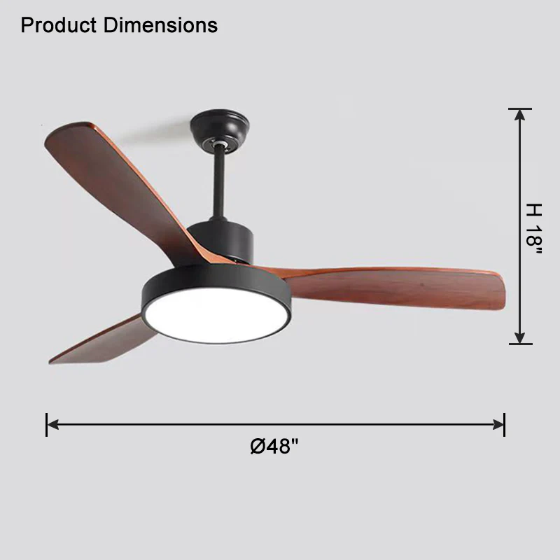 WOMO 3 Blade Modern Ceiling Fan Lamp-WM5123 - Image 24