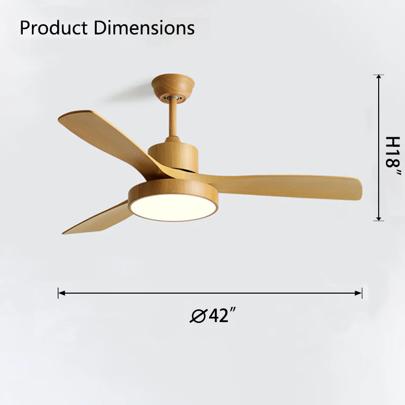 WOMO 3 Blade Modern Ceiling Fan Lamp-WM5123 - Image 28