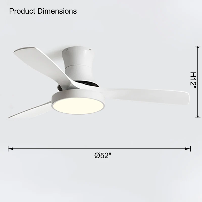 WOMO Low Profile Ceiling Fan Lamp-WM5124 - Image 18