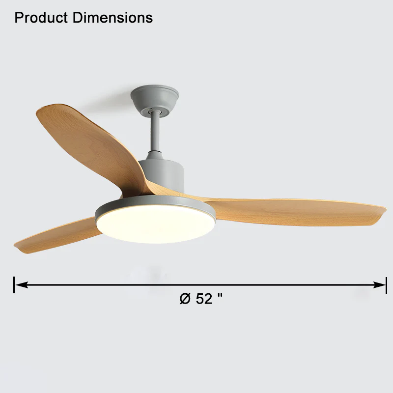 WOMO 3 Blade Ceiling Fan Lamp-WM5127 - Image 35