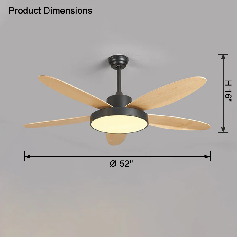 WOMO 5 Blade Modern Ceiling Fan Lamp-WM5131 - Image 15
