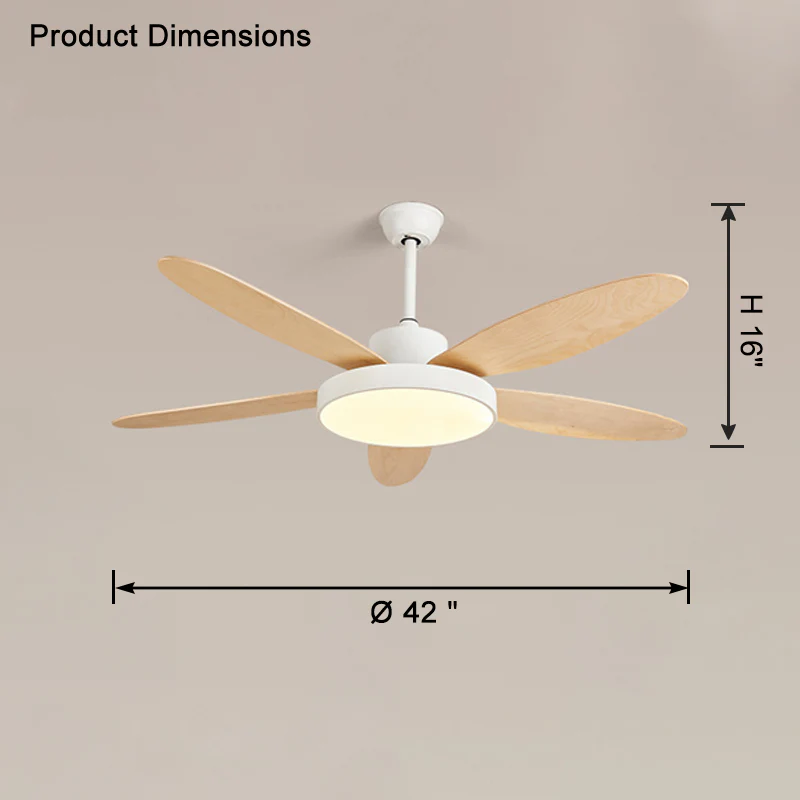 WOMO 5 Blade Modern Ceiling Fan Lamp-WM5131 - Image 9