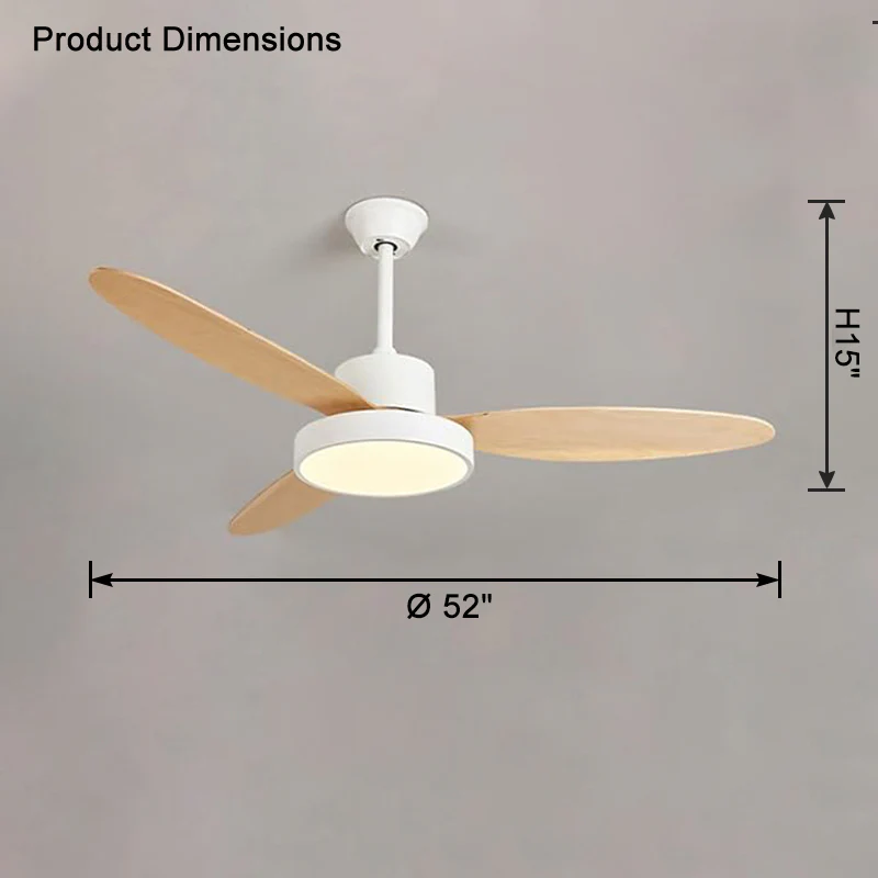 WOMO 3 Blade Ceiling Fan Lamp-WM5132 - Image 12