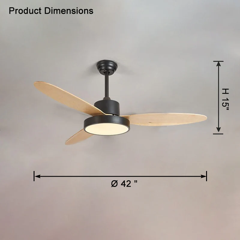 WOMO 3 Blade Ceiling Fan Lamp-WM5132 - Image 14