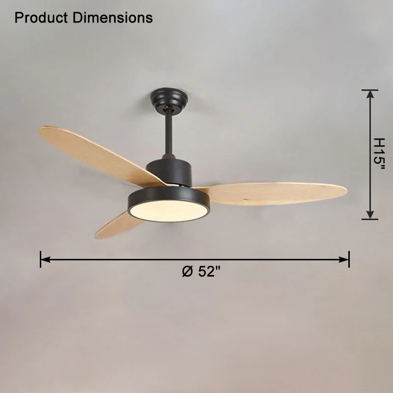 WOMO 3 Blade Ceiling Fan Lamp-WM5132 - Image 16