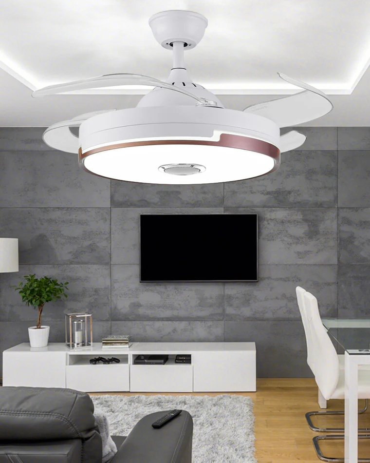 WOMO Modern Retractable Ceiling Fan Lamp-WM5029 - Image 10
