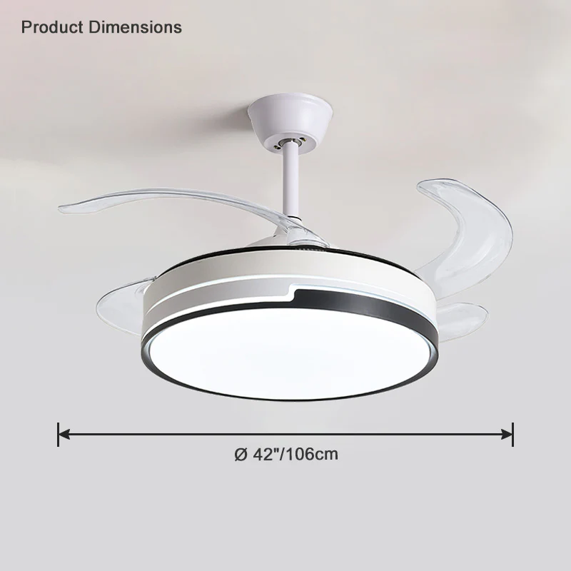 WOMO Modern Retractable Ceiling Fan Lamp-WM5029 - Image 19