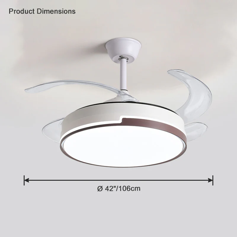 WOMO Modern Retractable Ceiling Fan Lamp-WM5029 - Image 21