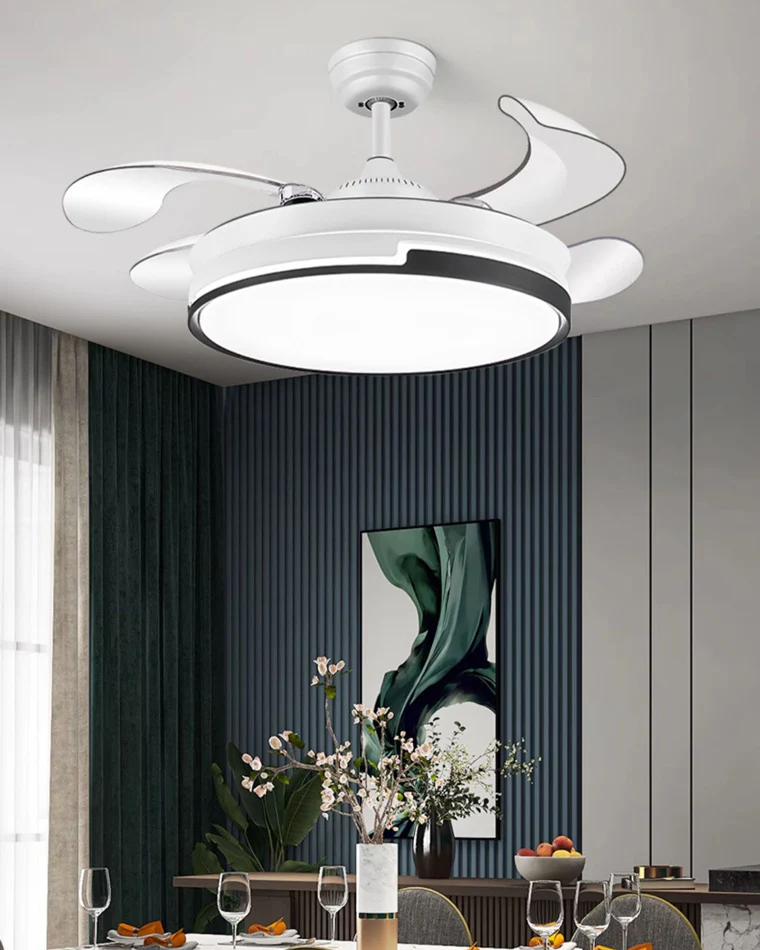 WOMO Modern Retractable Ceiling Fan Lamp-WM5029 - Image 4