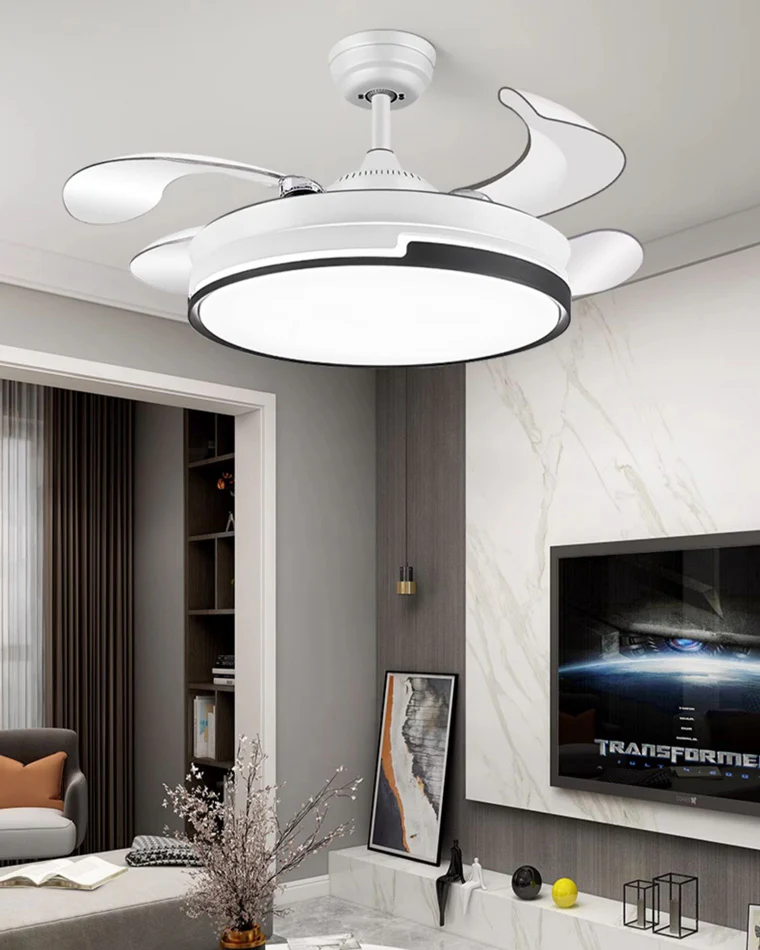 WOMO Modern Retractable Ceiling Fan Lamp-WM5029 - Image 5