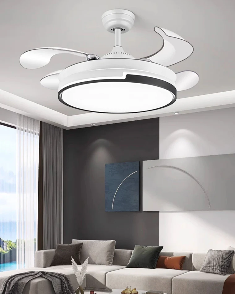 WOMO Modern Retractable Ceiling Fan Lamp-WM5029 - Image 6
