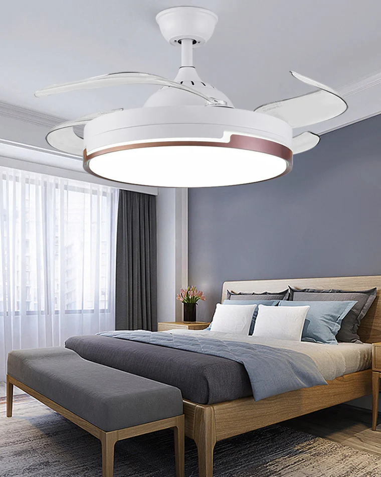 WOMO Modern Retractable Ceiling Fan Lamp-WM5029 - Image 7