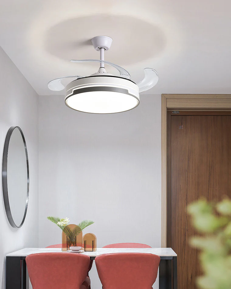 WOMO Modern Retractable Ceiling Fan Lamp-WM5029 - Image 9