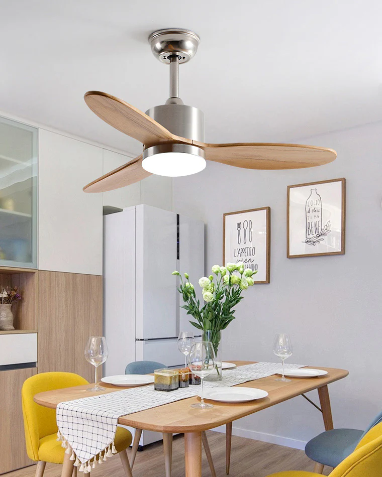 WOMO Mid Century Modern Ceiling Fan Lamp-WM5034 - Image 3